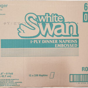 White Swan 1-Ply Dinner Napkins (12/250pcs)